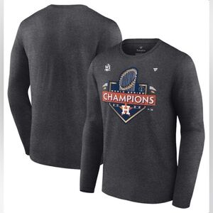NEW - Houston Astros Fanatics 2022 World Series Champions Locker Room LS Tee
